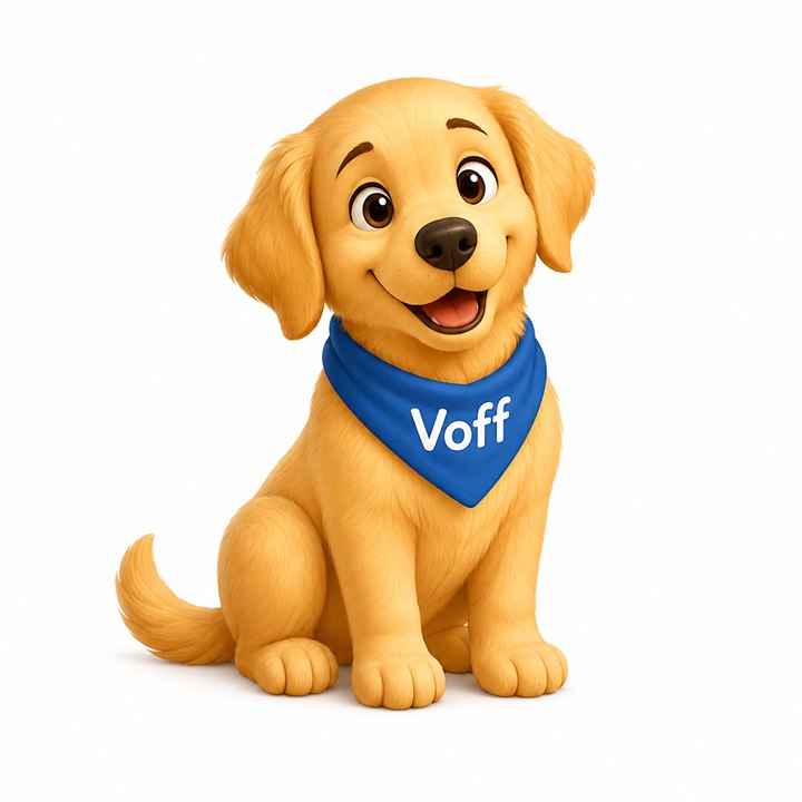 Voff sitter klar til å hjelpe